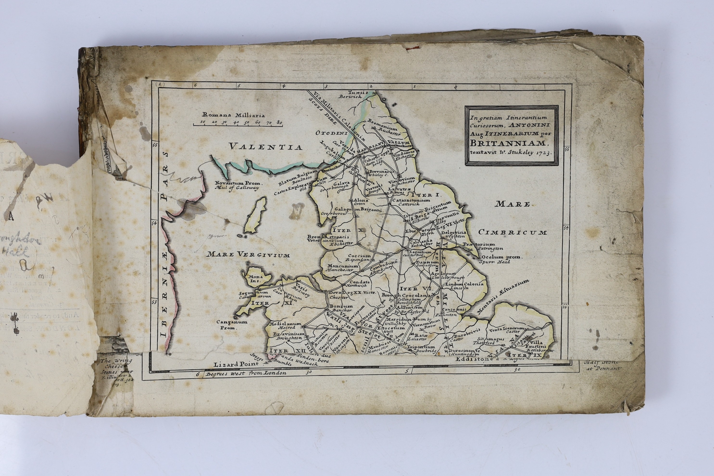 [Moll, Herman - A set of Fifty New and Correct Maps of England and Wales] With Great Roads and Principal Cross-Roads, and c....(i.e. lacks commencement of title). with 48 (ex50) maps, outline colour and with bordered eng